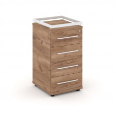 Rift Тумба приставная+рамка RF.TPR-002 Дуб Табак/Металл Белый/Белый Ручки 416*460*797