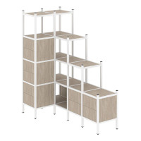 Loft Угловой внутренний стеллаж VR.L-42 Дуб Аттик/Металл Белый 862*1694*1869