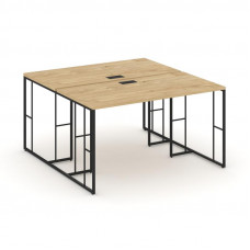 Rift Рабочая станция RF.DRS-012 Тиквуд Светлый/Металл Черный 1180*1432*750