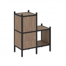 Loft Прямой стеллаж VR.L-11 Дуб Аризона/Металл Черный 862*446*1047