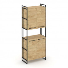 Rift Шкаф 5 ниш широкий RF.SS-52 Тиквуд Светлый/Металл Черный/Черный Ручки 798*396*2010