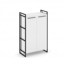 Rift Шкаф 3 ниши широкий RF.SS-31 Белый Бриллиант/Металл Черный/Черный Ручки 798*396*1286