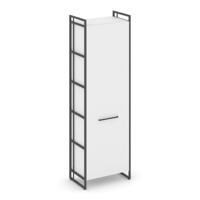 Rift Гардероб RF.GB-51 (R) Белый Бриллиант/Металл Антрацит/Черный Ручки 640*396*2010