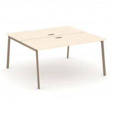 Estetica Рабочая станция 2 места ES.D.RS-2.4-LP Сатин/Металл Латте 1580*1500*750