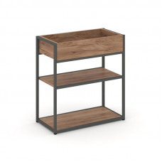 Rift Стеллаж металлический низкий приставной RF.STM-012 Дуб Табак/Металл Антрацит 696*350*750