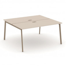 Estetica Рабочая станция 2 места ES.D.RS-2.4-LP Капучино/Металл Латте 1580*1500*750