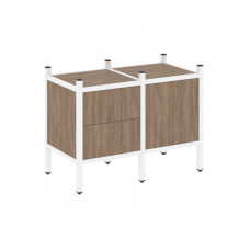 Loft Прямой стеллаж VR.L-01 Дуб Аризона/Металл Белый 862*446*636