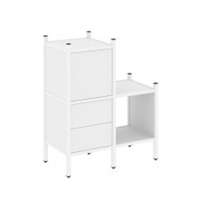 Loft Прямой стеллаж VR.L-11 Белый Бриллиант/Металл Белый 862*446*1047