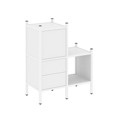 Loft Прямой стеллаж VR.L-11 Белый Бриллиант/Металл Белый 862*446*1047