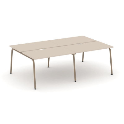 Estetica Рабочая станция 4 места ES.D.RS-4.2-VK Капучино/Металл Латте 2360*1500*750