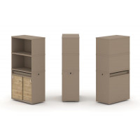 Estetica Набор №3 Тумба одиночная+высокая надставка ES.NB.1V-3 Латте/Тиквуд Светлый 750*410*1520