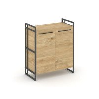 Rift Шкаф 2 ниши широкий RF.SS-21 Тиквуд Светлый/Металл Антрацит/Черный Ручки 798*396*924