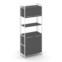 Rift Шкаф 5 ниш широкий RF.SS-53 Антрацит NEW/Металл Белый/Белый Ручки 798*396*2010