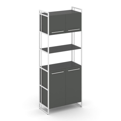 Rift Шкаф 5 ниш широкий RF.SS-53 Антрацит NEW/Металл Белый/Белый Ручки 798*396*2010