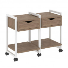 Loft Тумба на колесных опорах VR.L-TN-1.K Дуб Аризона/Металл Белый 970*460*767