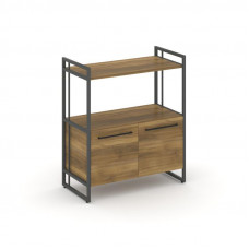 Rift Шкаф 2 ниши широкий RF.SS-22 Сандал Янтарный/Металл Антрацит/Черный Ручки 798*396*924