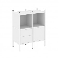 Loft Прямой стеллаж VR.L-02 Белый Бриллиант/Металл Белый 862*446*1047