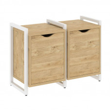 Loft Тумба на регулируемых опорах VR.L-TN-2.O Тиквуд Светлый/Металл Белый 970*460*719