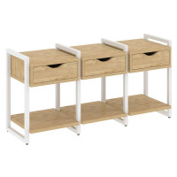 Loft Тумба на регулируемых опорах VR.L-TN-4.O Тиквуд Светлый/Металл Белый 1440*460*719