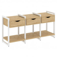 Loft Тумба на регулируемых опорах VR.L-TN-4.O Тиквуд Светлый/Металл Белый 1440*460*719