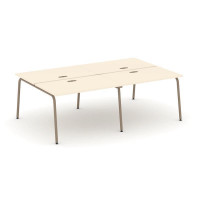 Estetica Рабочая станция 4 места ES.D.RS-4.2-LK Сатин/Металл Латте 2360*1500*750