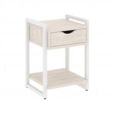 Loft Тумба на регулируемых опорах с ящ. и полкой VR.L-T1.O Денвер Светлый/Металл Белый 500*460*719