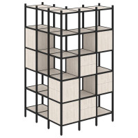 Loft Угловой внешний стеллаж наборный VR.L-53 Денвер Светлый/Металл Черный 1278*1278*2280