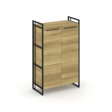 Rift Шкаф 3 ниши широкий RF.SS-31 Дуб Винченцо/Металл Черный/Черный Ручки 798*396*1286