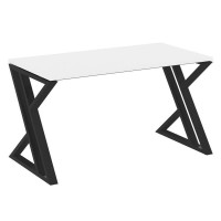 Loft Стол рабочий VR.L-SRZ-3.7 Белый Бриллиант/Металл Черный 1380*720*750