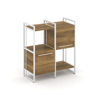 Rift Шкаф комбинированый RF.NS-005 Сандал Янтарный/Металл Белый/Белый Ручки 820*396*924