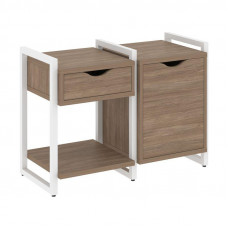 Loft Тумба на регулируемых опорах VR.L-TN-3.O Дуб Аризона/Металл Белый 970*460*719