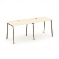 Estetica Рабочая станция 2 места ES.RS-2.1-LP Сатин/Металл Латте 1960*730*750