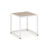 Loft Стол журнальный VR.L-SJK-45 Дуб Аттик/Металл Белый 450*450*450