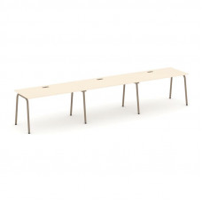 Estetica Рабочая станция 3 места ES.RS-3.3-LK Сатин/Металл Латте 4140*730*750