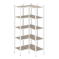 Loft Угловой внутренний стеллаж VR.L-32 Дуб Аттик/Металл Белый 862*862*1869