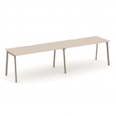 Estetica Рабочая станция 2 места ES.RS-2.4-VP Капучино/Металл Латте 3160*730*750