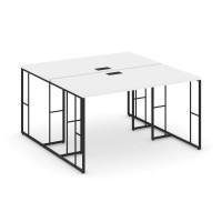 Rift Рабочая станция RF.DRS-012 Белый Бриллиант/Металл Черный 1180*1432*750