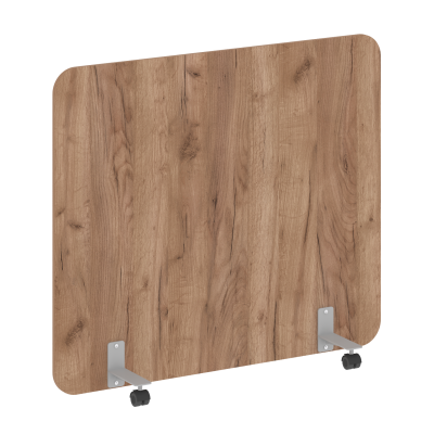 R-line Перегородка на металлических опорах, на роликах DP.R-140-120 Дуб Табак/Металл Серый 1400*18*1