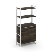 Rift Шкаф 4 ниши широкий RF.SS-44 Дуб Мали/Металл Белый/Белый Ручки 798*396*1648