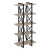 Стеллаж офисный на регулируемых опорах-5 полок Лофт VR.L-MST.O-5.4V 800*400*1650 Дуб Аттик/Металл Черный