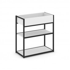 Rift Стеллаж металлический низкий приставной RF.STM-013 Белый Бриллиант/Металл Черный 796*350*750
