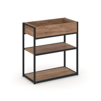 Rift Стеллаж металлический низкий приставной RF.STM-011 Дуб Табак/Металл Черный 596*350*750