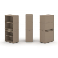 Estetica Набор №1. Тумба одиночная+высокая надставка ES.NB.1V-1 Латте 750*410*1520