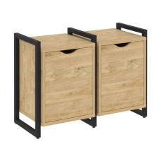 Loft Тумба на регулируемых опорах VR.L-TN-2.O Тиквуд Светлый/Металл Черный 970*460*719