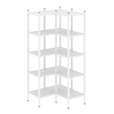 Loft Угловой внутренний стеллаж VR.L-32 Белый Бриллиант/Металл Белый 862*862*1869