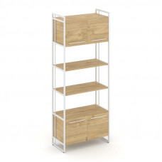 Rift Шкаф 5 ниш широкий RF.SS-54 Тиквуд Светлый/Металл Белый/Белый Ручки 798*396*2010