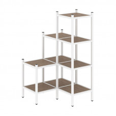 Loft Угловой внутренний стеллаж VR.L-36 Дуб Аризона/Металл Белый 862*862*1458