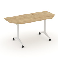 X-Pull Стол складной мобильный X.M-7.T2 Тиквуд Светлый/Металл Белый 1580*720*753