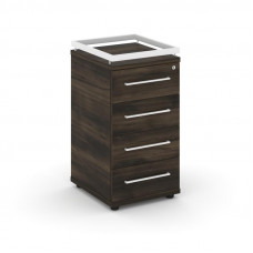 Rift Тумба приставная+рамка RF.TPR-002 Дуб Мали/Металл Белый/Белый Ручки 416*460*797