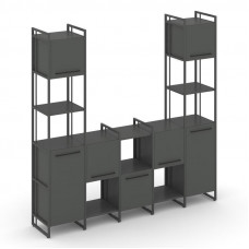 Rift Шкаф комбинированый RF.NS-001 Антрацит NEW/Металл Антрацит NEW/Черный Ручки 2020*396*2010